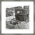 Desert Idle In Black And White Framed Print