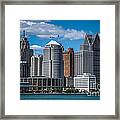 Detroit Skyline 2 Framed Print