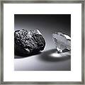 Diamond And Piece Of Coal Framed Print