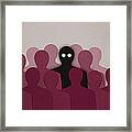 Different And Alone In Crowd Framed Print