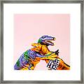 Dinosaurs Hugging Framed Print