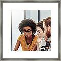 Discussing Key Points Of Interest Framed Print