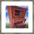 Distorted Upright Piano Framed Print