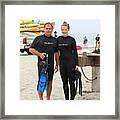 Diving With Sharks! #throwback Framed Print