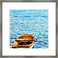 Docked Off Shore Framed Print