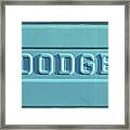 Dodge Truck Tailgate Framed Print