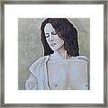 Nude In Robe Framed Print