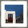 Door Facing The Aegean Sea Framed Print
