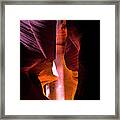 Double Beam - Paint Daubs - Antelope Canyon Framed Print