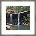 Double Falls On North Creek Framed Print