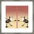 Double Gulls Collage Framed Print