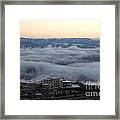 Douglas Mansion Above The Clouds Hovering Over The Verde Valley From Jerome Arizona Framed Print