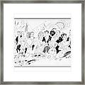 Drawing Of The London Society Dancing Night Away Framed Print