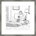 Drunk And Orderly -- A Woman Reads A Book Framed Print