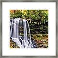 Dry Falls In Fall Framed Print