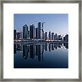Dubai Business Bay Skyline With Framed Print
