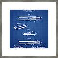 Duck Call Patent From 1903 - Blueprint Framed Print