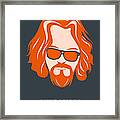 Dude Abides Orange Poster Framed Print