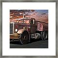 Duel Truck With Trailer Framed Print