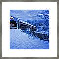 Dummerston Bridge In Winter Framed Print