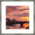 Dusk Florence Italy Framed Print