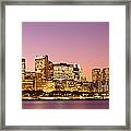 Dusk Skyline Chicago Il Usa Framed Print