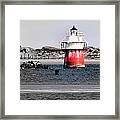 Duxbury Pier Light Framed Print