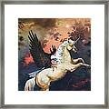 Eagle And The Unicorn Framed Print