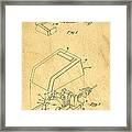 Early Computer Mouse Patent Yellowed Paper Framed Print