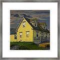 Early Morning At Peggys Cove In Nova Scotia Canada Framed Print