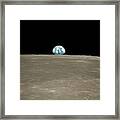 Earthrise Over Moon Framed Print