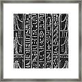 Egyptian Hieroglyphics Framed Print