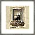 Eiffel Reflection In Sepia Framed Print