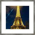 Eiffel Tower At Night Framed Print