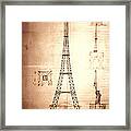 Eiffel Tower Design Framed Print