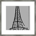 Eiffel Tower Lines Framed Print