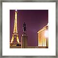 Eiffel Tower With A Monument Framed Print