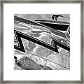 Electra Reflections In Black And White Framed Print