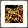 Electric Flowers Framed Print