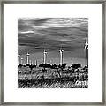 Electric Wind Farm On San Jon Hill In New Mexico Framed Print