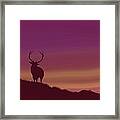 Elk At Dusk Framed Print