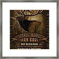 Elk Man Cave Sign Framed Print