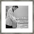 Elvis Presley Playing Pinball 1956 Framed Print