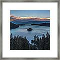 Emerald Bay Sunset Framed Print