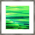 Emerald Flow Abstract I Framed Print