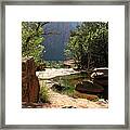 Emerald Pool View Framed Print