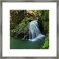 Emerald Waterfall Framed Print