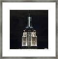 Empire State Building At Night Framed Print