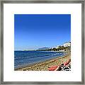 Empty Beach At Marbella Framed Print