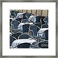 Empty Restaurant Seats And Tables Framed Print